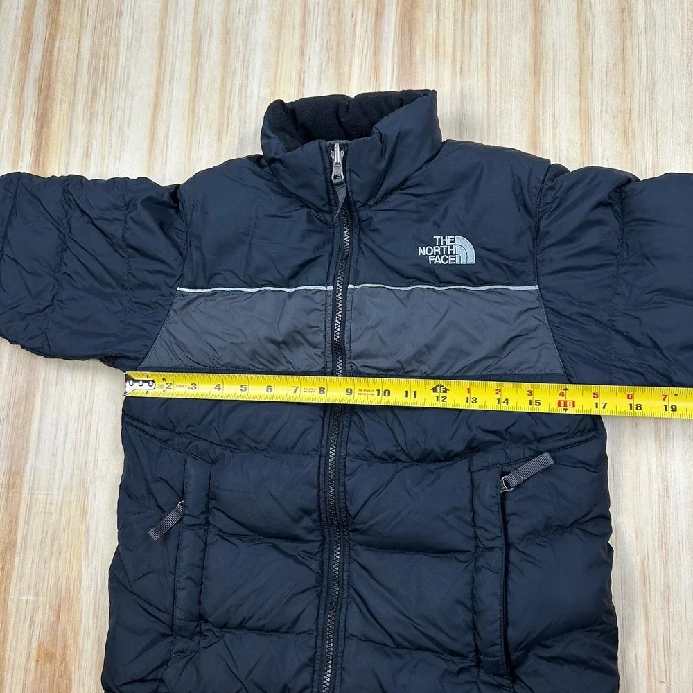 The North Face Boys Down Puffer Jacket Black 550 Fill Winter Coat Kids M (10/12)